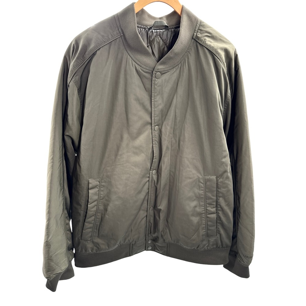 lululemon Men's Collegiate Bomber Jacket XL Raw Obsidian Insulated PrimaLoft